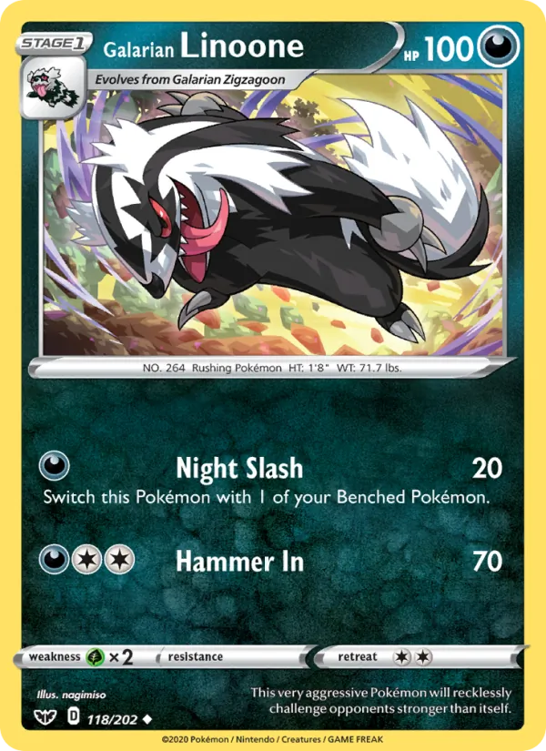 Galarian Linoone card