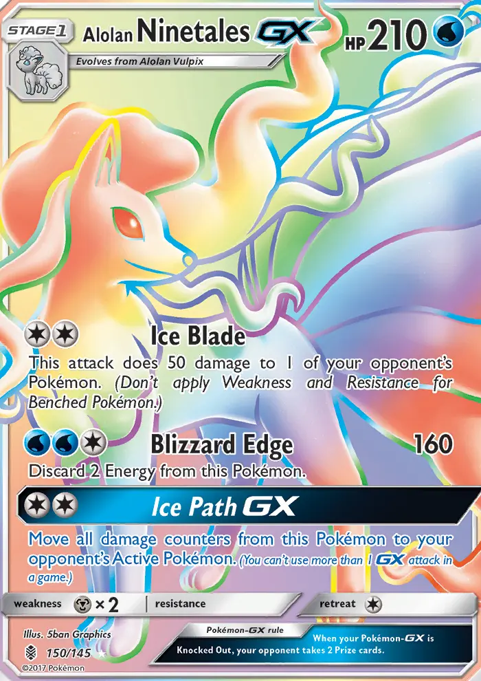 Alolan Ninetales GX card