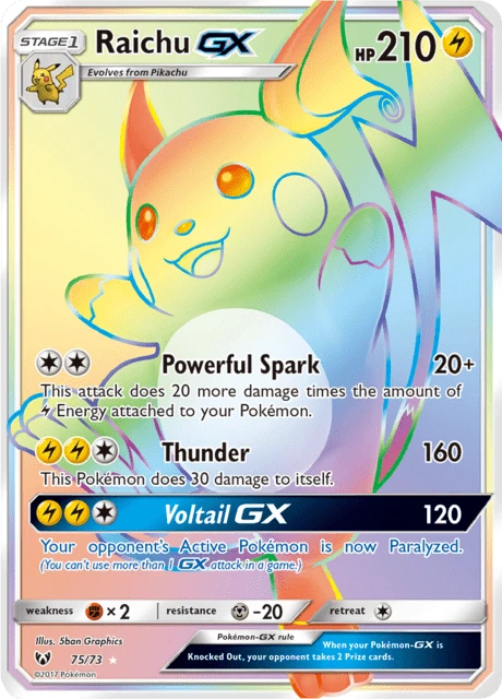 Raichu GX card
