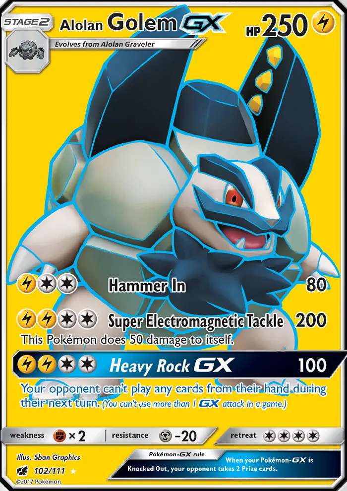 Alolan Golem GX card