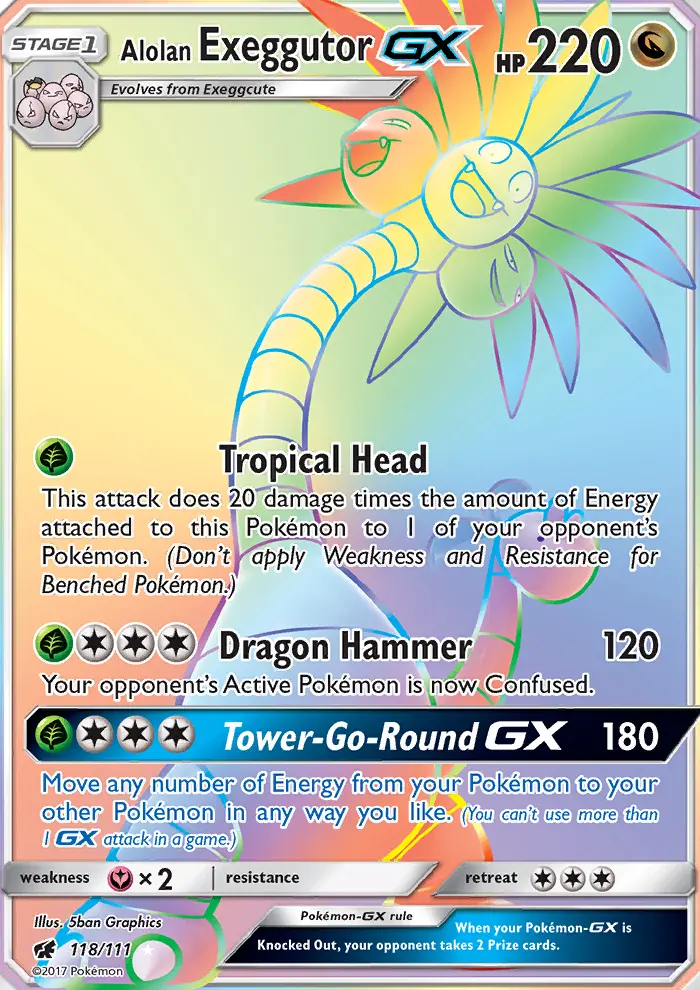 Alolan Exeggutor GX card