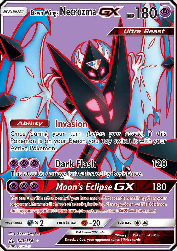 Dawn Wings Necrozma GX card