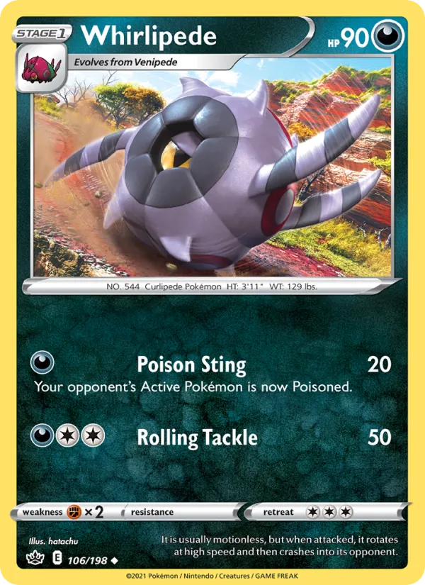 Whirlipede card