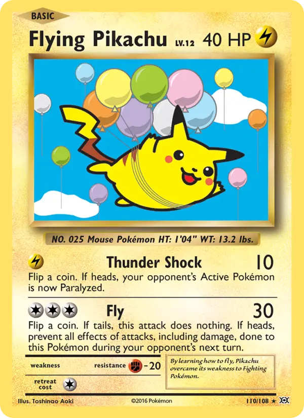 Flying Pikachu card