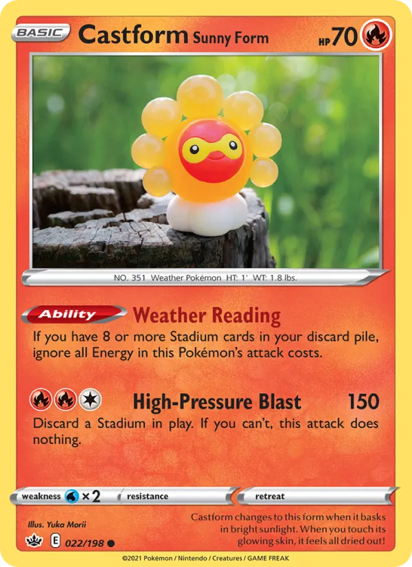 Castform Sunny Form card