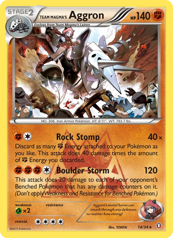 Team Magma's Aggron card