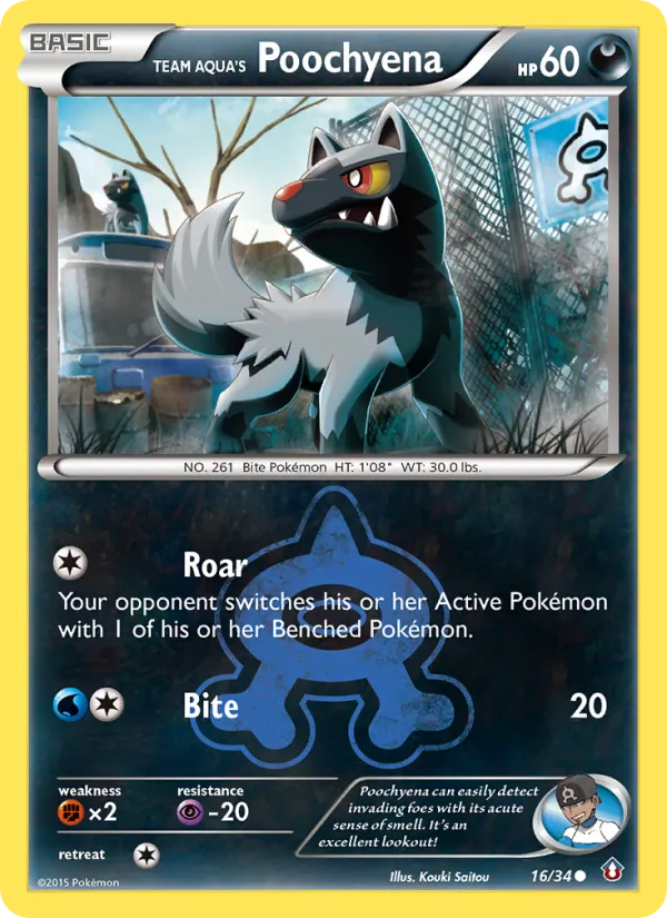 Team Aqua's Poochyena card
