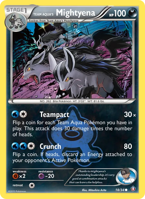 Team Aqua's Mightyena card