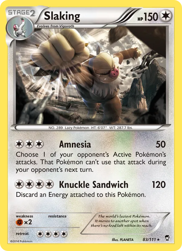 Slaking card