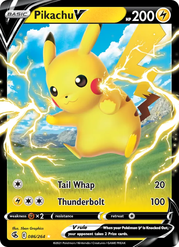 Pikachu V card