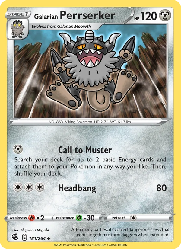 Galarian Perrserker card