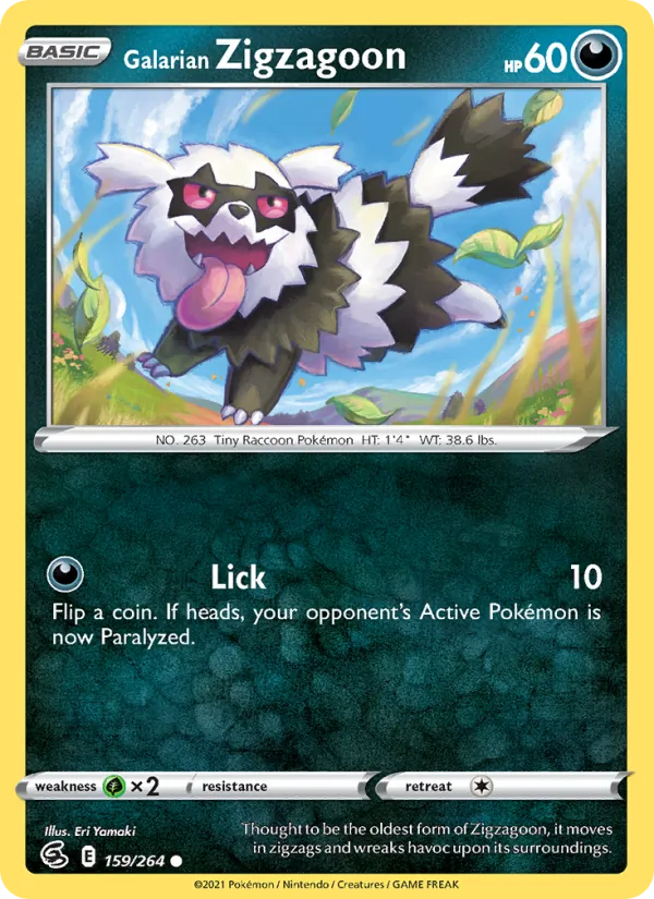 Galarian Zigzagoon card