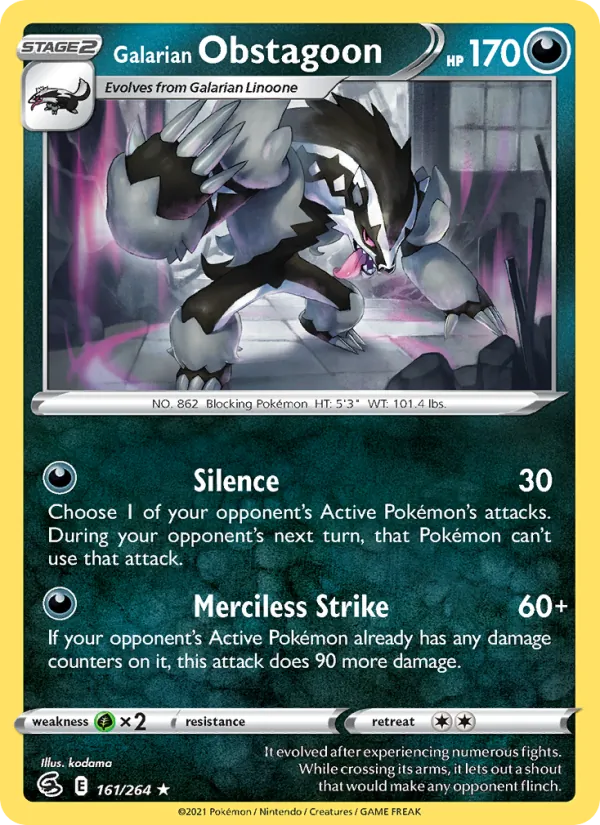 Galarian Obstagoon card
