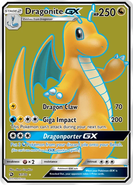 Dragonite GX card