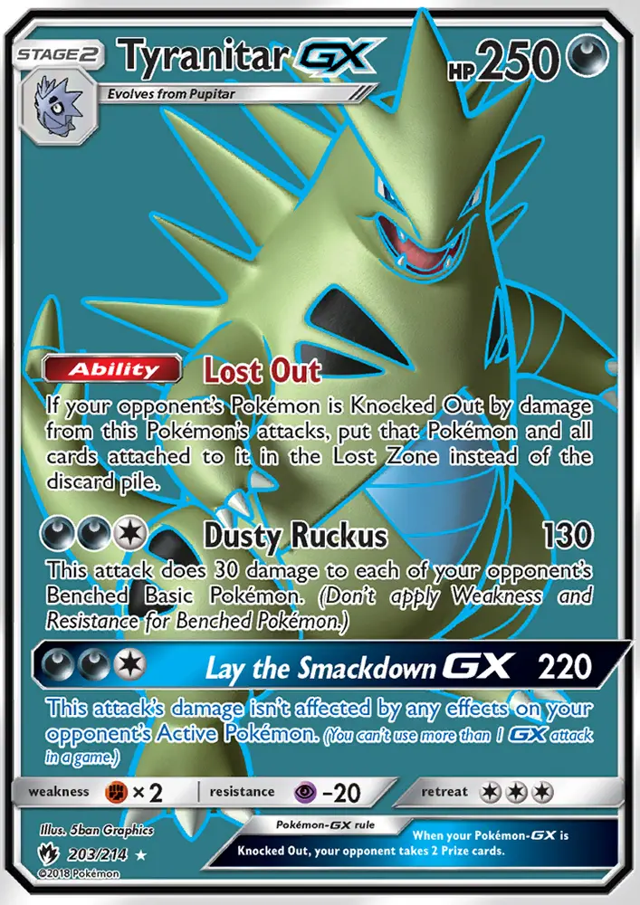 Tyranitar GX card