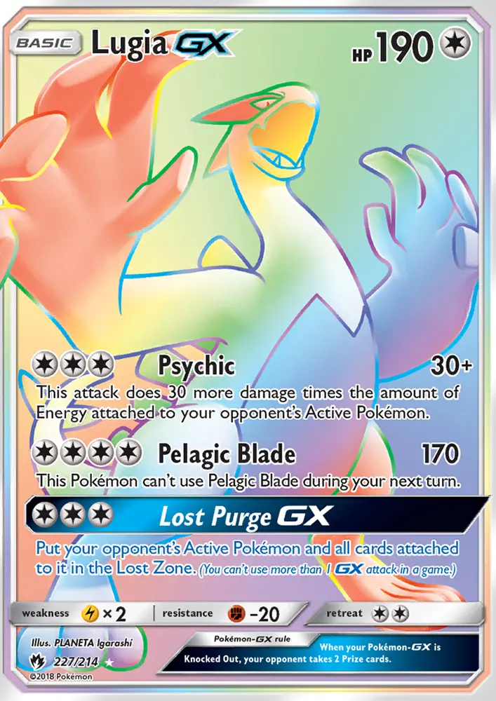 Lugia GX card