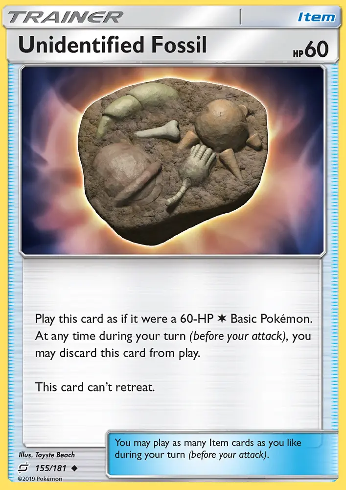 Unidentified Fossil card