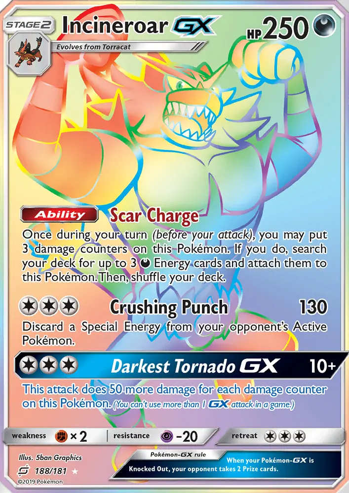 Incineroar GX card