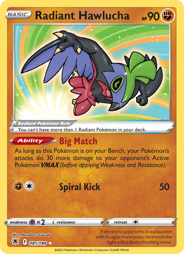 Radiant Hawlucha card