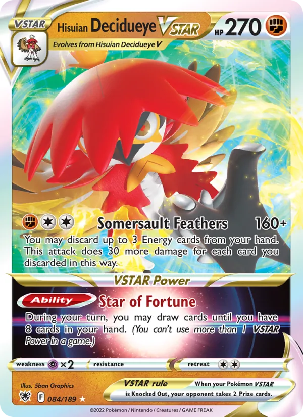 Hisuian Decidueye VSTAR card