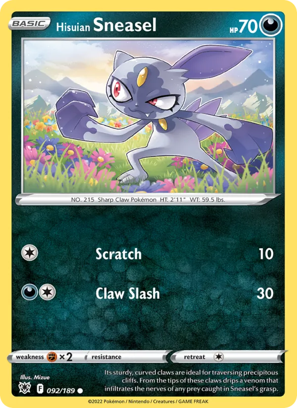 Hisuian Sneasel card