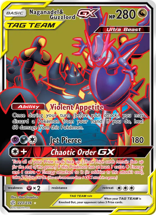 Naganadel & Guzzlord GX card