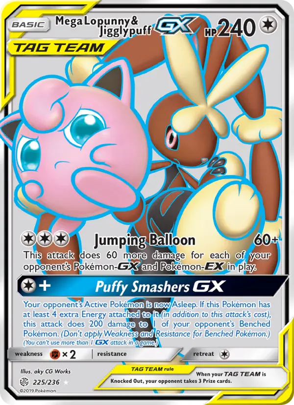 Mega Lopunny & Jigglypuff GX card