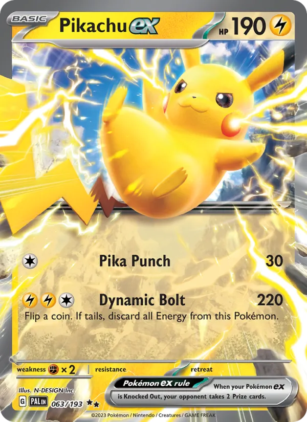 Pikachu ex card