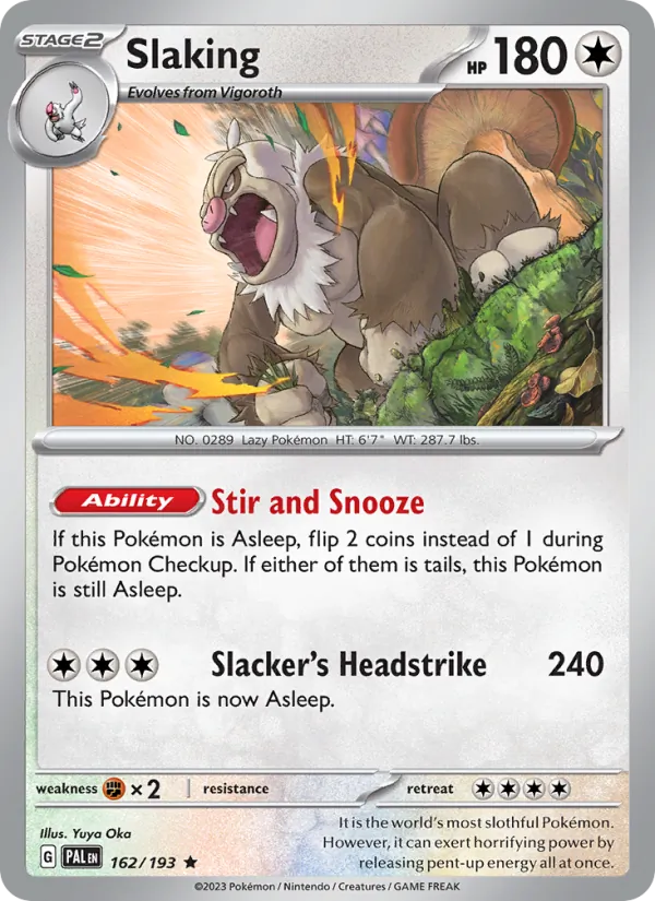 Slaking card