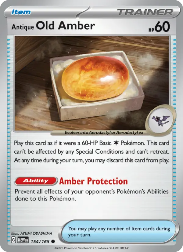 Antique Old Amber card