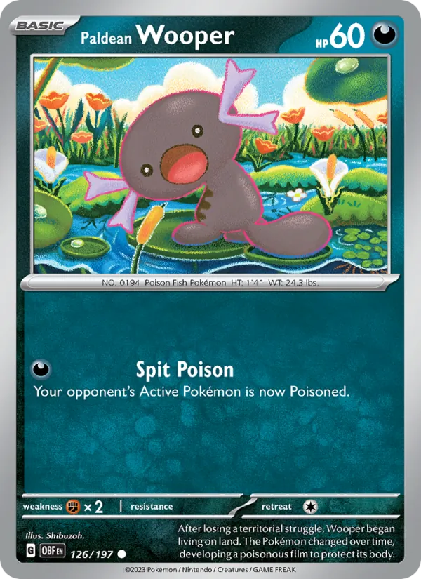 Paldean Wooper card