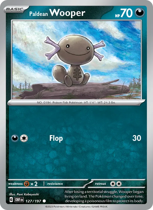 Paldean Wooper card