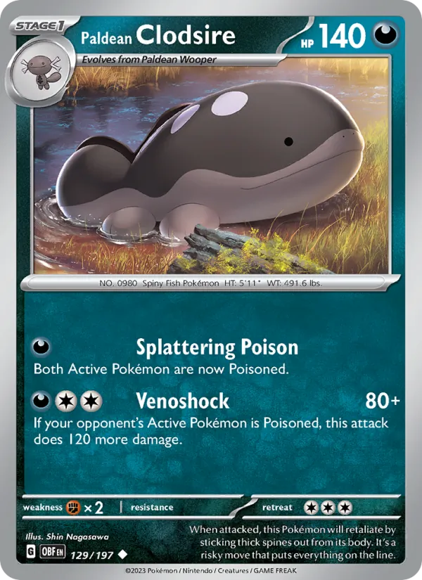 Paldean Clodsire card
