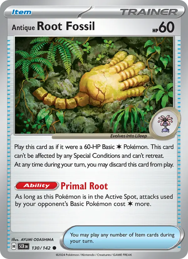 Antique Root Fossil card