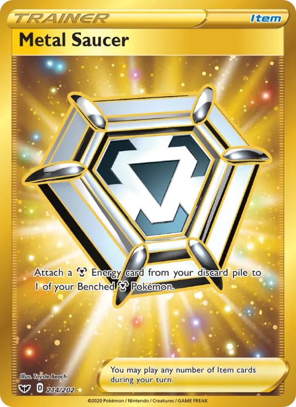 Metal Saucer card
