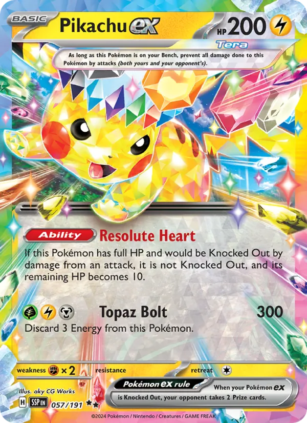 Pikachu ex card