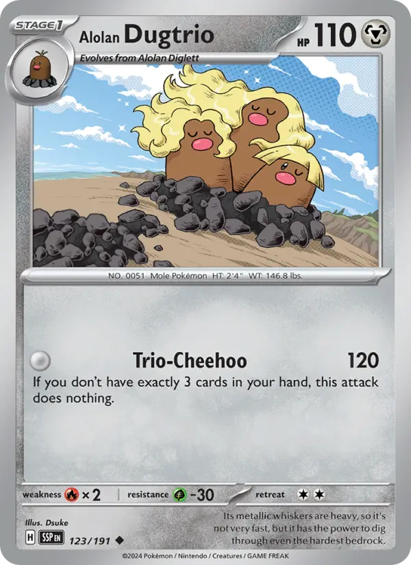 Alolan Dugtrio card