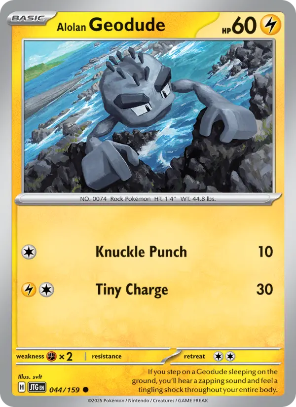 Alolan Geodude card