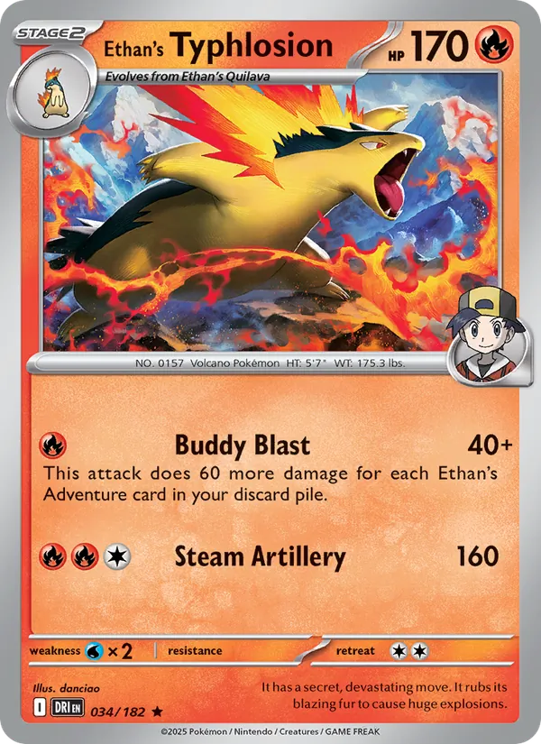 Ethan's Typhlosion card