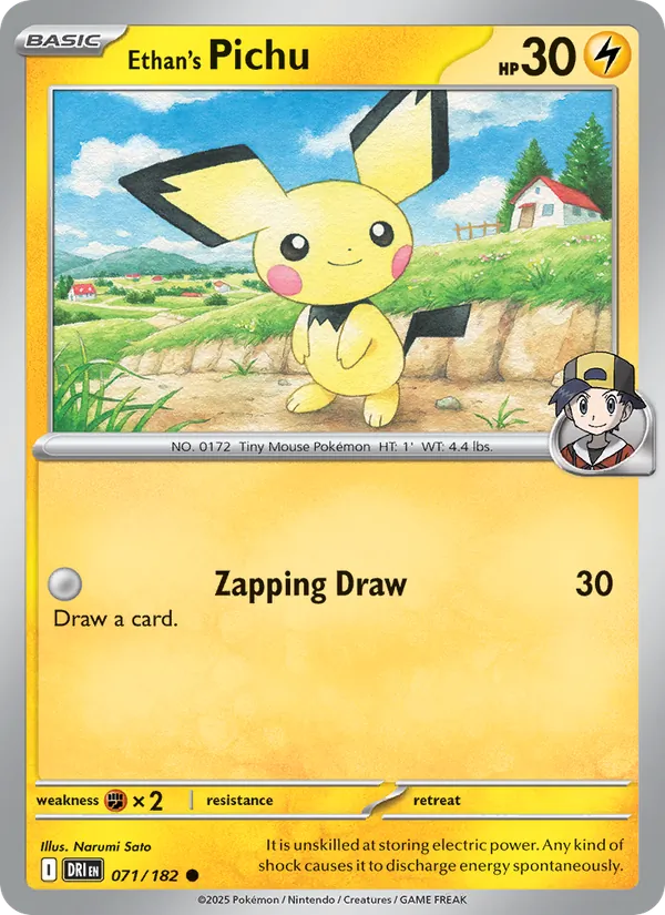 Ethan's Pichu card