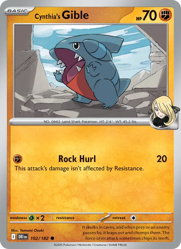 Cynthia's Gible card
