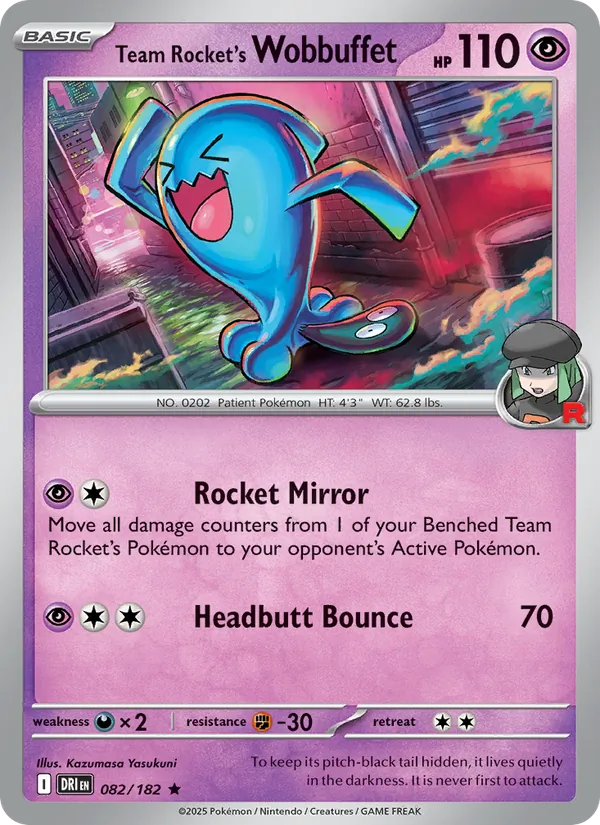 Team Rocket's Wobbuffet card