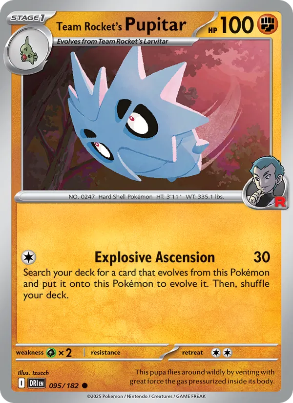Team Rocket's Pupitar card