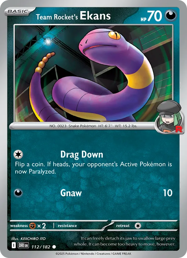 Team Rocket's Ekans card