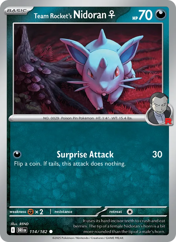 Team Rocket's Nidoran♀ card