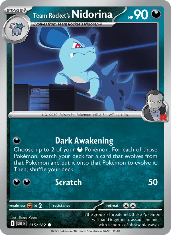 Team Rocket's Nidorina card