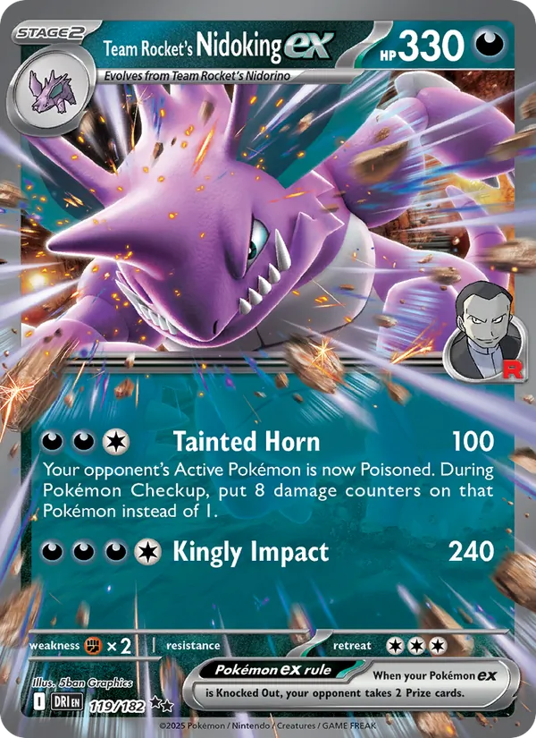 Team Rocket's Nidoking ex card