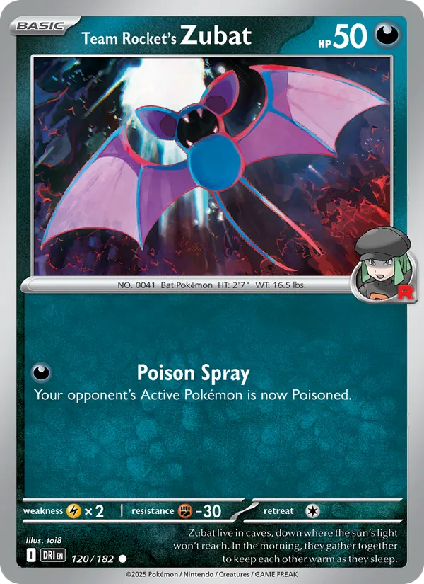 Team Rocket's Zubat card