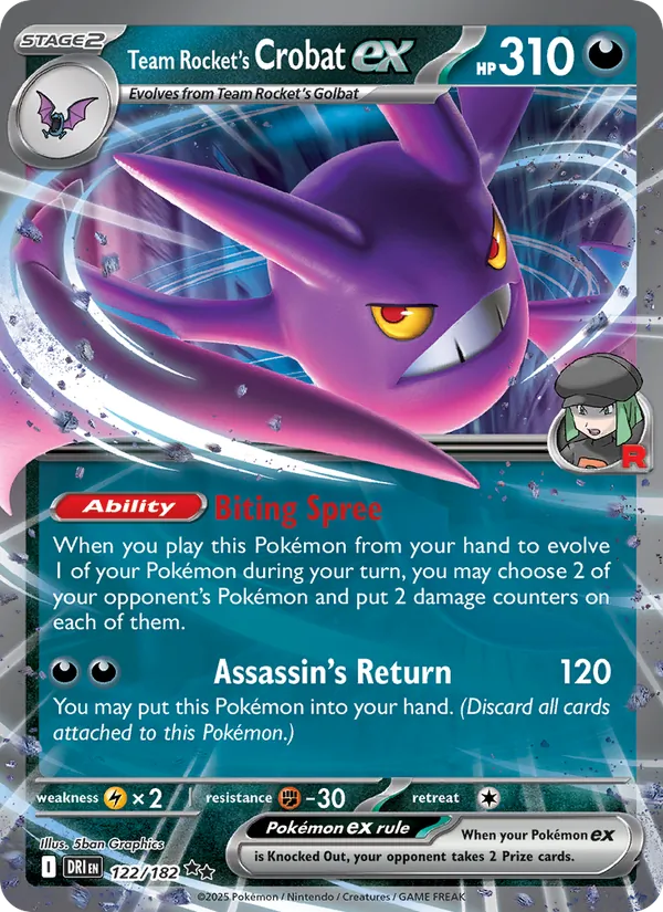 Team Rocket's Crobat ex card