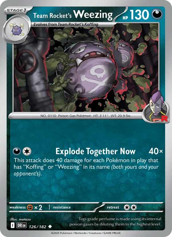 Team Rocket's Weezing card